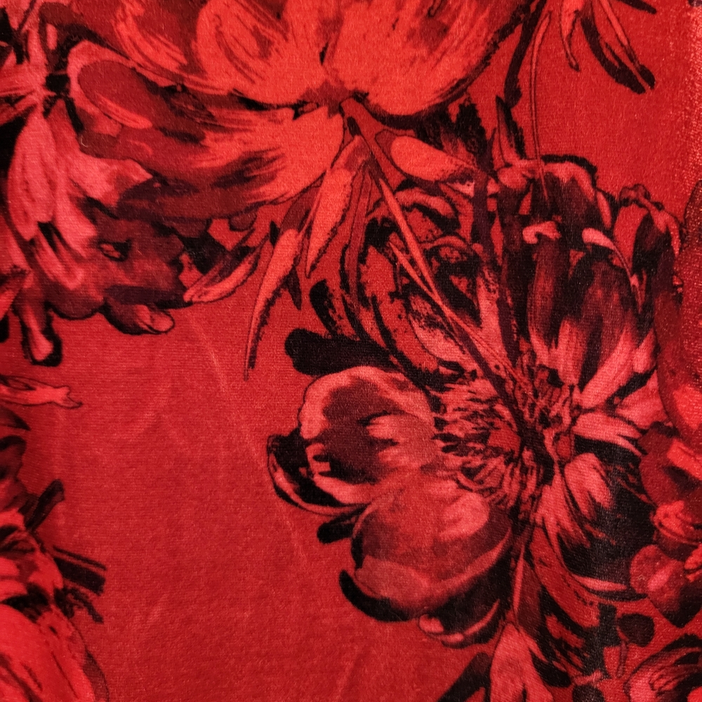 NWT Slim Factor by Investments Scarlet Oversized Floral Dolman Sleeve Top-Size M - Picture 5 of 7